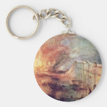 The Burning Of The Houses Of Parliament By Turner Keychains