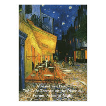 The Cafe Terrace on the Place du Forum, Arles, at Business Card Template