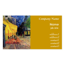 The Cafe Terrace on the Place du Forum, Arles, at Business Card