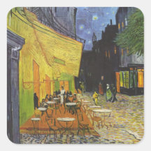 The Cafe Terrace on the place Du forum, arles Square Sticker