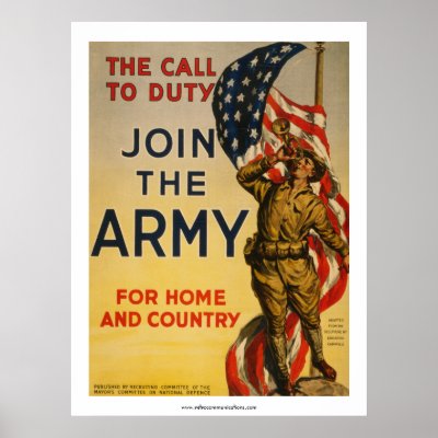 The Call to Duty - Join the Army Poster by RetroCommunications