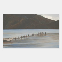 The Calm Water of Akyaka Rectangular Stickers