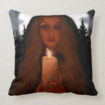 The Candle Throw Pillow