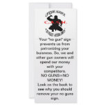 the cash logo, Your "no gun" sign prevents us f... rack cards