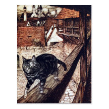 The Castle Cat by Rackham Postcard