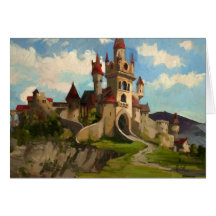 The Castle on the Hill Greeting Card