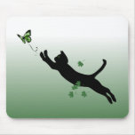 The Cat and the Butterfly Mouse Pad