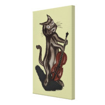 The Cat and the Fiddle Stretched Canvas Prints