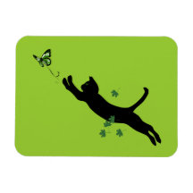 The Cat & The Butterfly Version 2 Rectangle Magnets