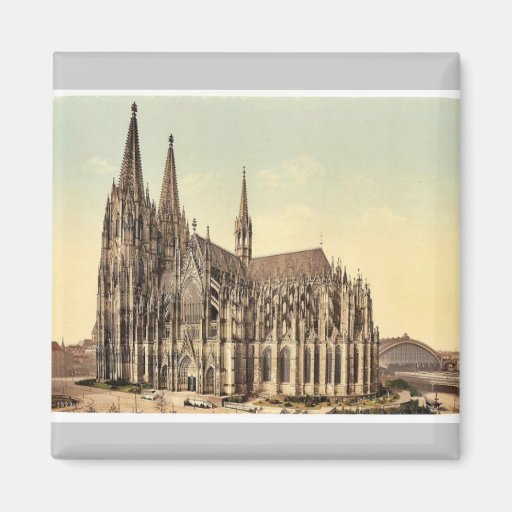 The cathedral, side, Cologne, the Rhine, Germany r Fridge Magnets