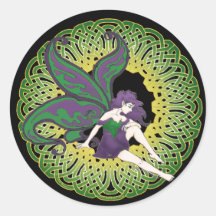 The Celtic fairy Nightshade Stickers in Black