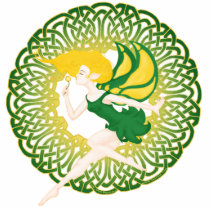 The Celtic Wish fairy acrylic sculpture keychains Photo Cut Out