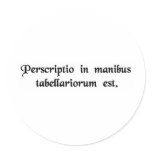 The check is in the mail. round sticker