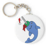 The Christmas Narwhal keychains