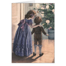 "The Christmas Tree" Vintage Christmas Card