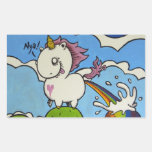 The Chubby Unicorn Rectangular Stickers