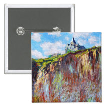 The Church at Varengeville, 1882 Claude Monet cool Pins