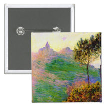 The Church at Varengeville, against the Sunset Pinback Button
