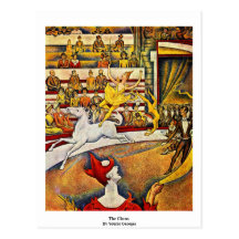 The Circus By Seurat Georges Post Card