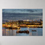 The City of London at night posters