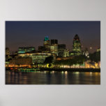 The City of London at night posters