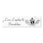 The Claddagh (Black) bumper stickers