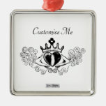 The Claddagh (Black) Christmas Tree Ornament