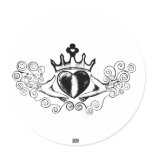 The Claddagh (Black) stickers