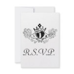 The Claddagh R.S.V.P card (Black) invitations