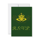The Claddagh R.S.V.P card (Gold) invitations