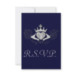 The Claddagh R.S.V.P card (Silver) invitations