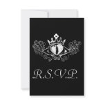 The Claddagh R.S.V.P card (White) invitations