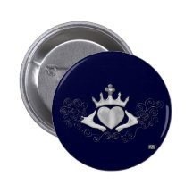 The Claddagh (Silver) Button
