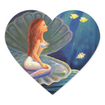 The Clamshell Mermaid Heart Sticker