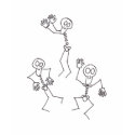 the clatterers dancing skeletons teens t shirt