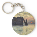 The Cliff, Etretat, Sunset by Claude Monet keychains