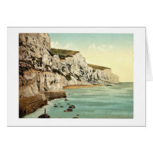 The Cliffs, Dover, England classic Photochrom Card