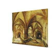 The Cloisters of St. Wandrille, c.1825-30 Canvas Prints