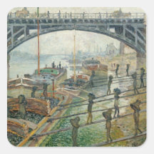 The Coal Workers, 1875 Square Sticker