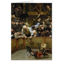 The Cockfight, 1889 Greeting Card