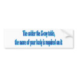 The Colder The X-Ray Table .... Funny Radiology bumper stickers