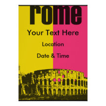 The Coliseum in Rome Personalized Invitations
