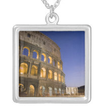 the Colosseum ampitheatre illuminated at night Custom Jewelry