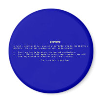 The Computer Blue Screen of Death Fridge Magnets