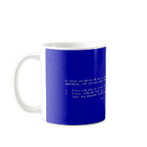 The Computer Blue Screen of Death Mugs