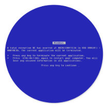 The Computer Blue Screen of Death Sticker