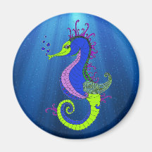 The Confident Seahorse Magnets