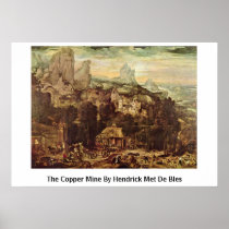 The Copper Mine By Hendrick Met De Bles Print