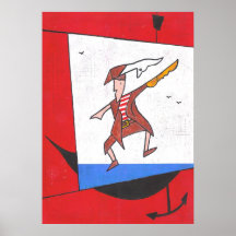 the copper red pirate print