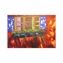 The Cottage - Acrylic Painting Stretched Canvas Print